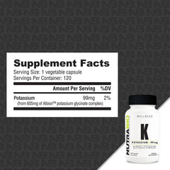 NutraBio-Potassium Complex 99mg