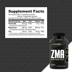 NutraBio-ZMA 90 capsules