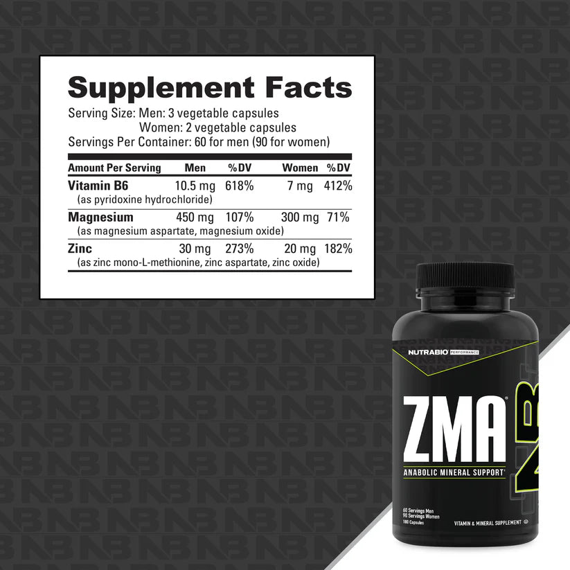 Nutrabio-ZMA 180 Capsules