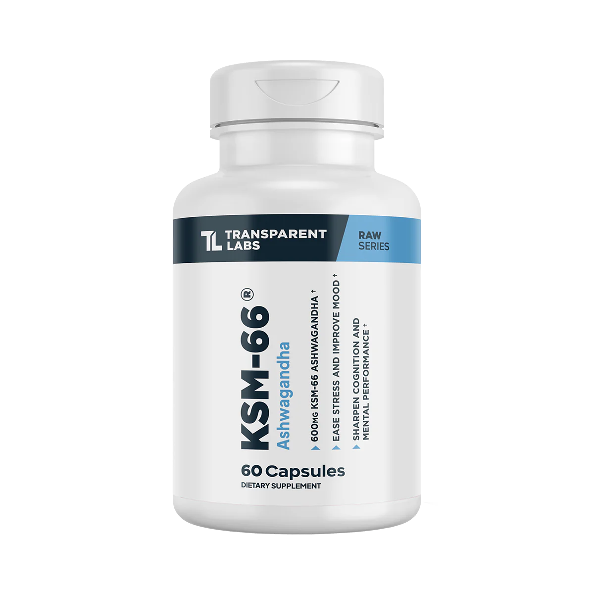 Transparent Labs KSM-66 Ashwagandha | Organic Adaptogen Capsules