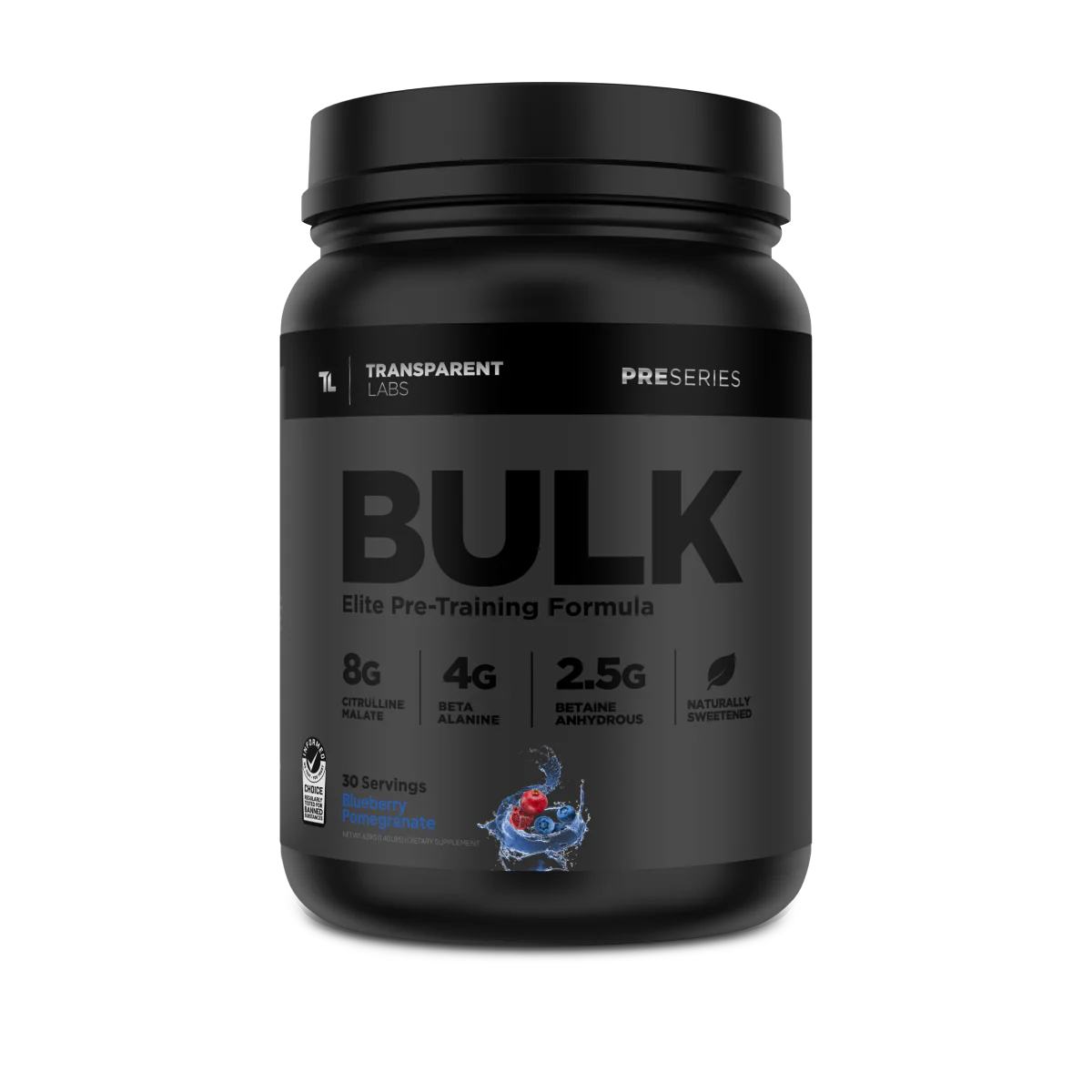 Transparent Labs BULK Black Pre-Workout | High-Stim Formula