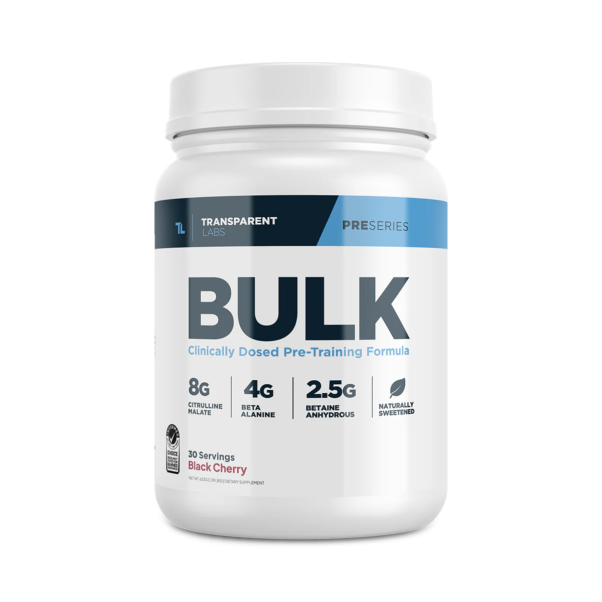 Transparent Labs BULK Pre-Workout | Clinically Dosed Formula