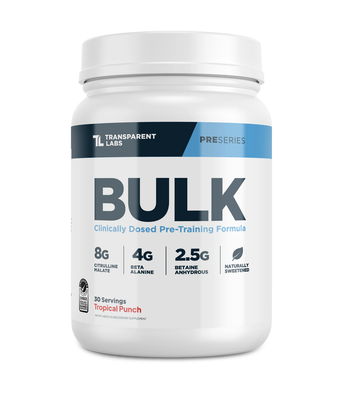 Transparent Labs BULK Pre-Workout | Clinically Dosed Formula