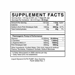 CUTS PUMP Liquid Pump Supplement with Glycerol and L-Carnitine
